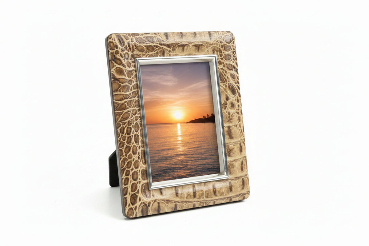 4 X 6 Chocolate & Buff Alligator Frame
