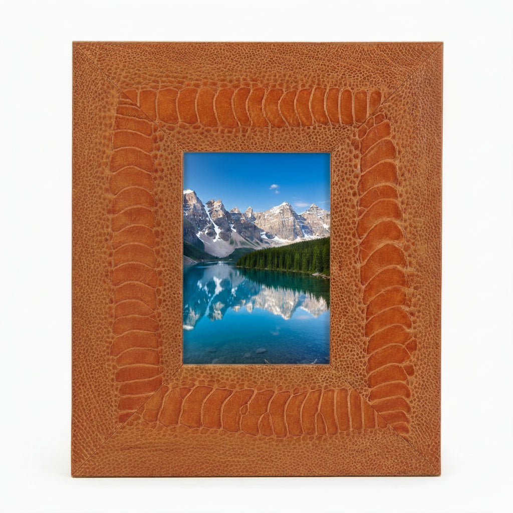 4 X 6 Orange Leather Oversized Frame