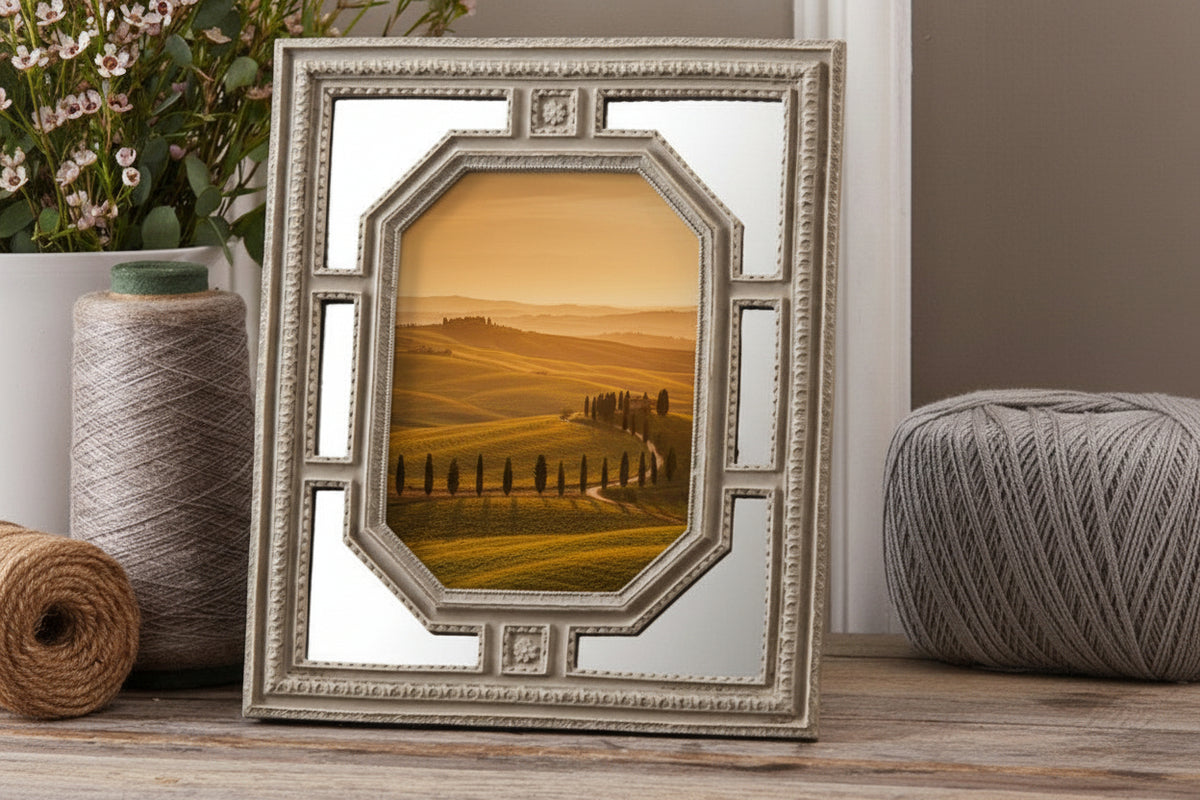 5X7 Mirrored Photo Frame