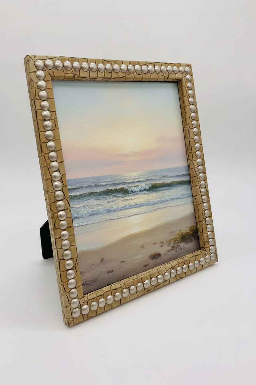 8 X 10 Buff Leather & Nailhead