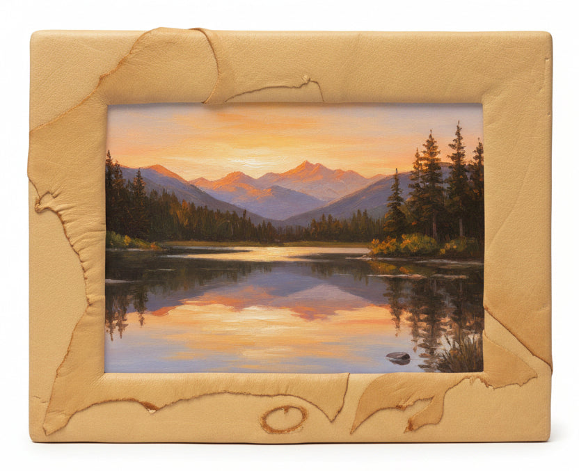 8 X 10 Rippled Leather Frame