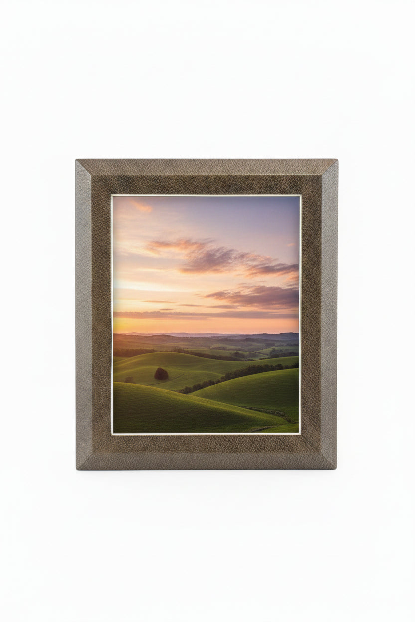 5 X 7 Taupe Shagreen Frame with Bone