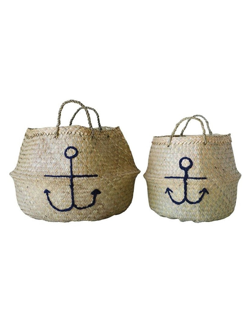 Natural Seagrass Collapsible Basket