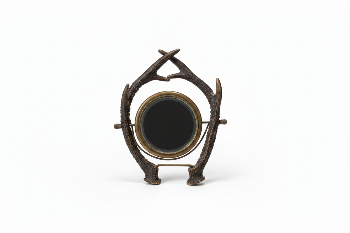Antique Antler Mirror