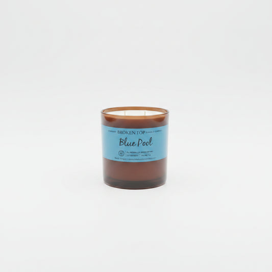 Blue Pool - Amber Glass Candle