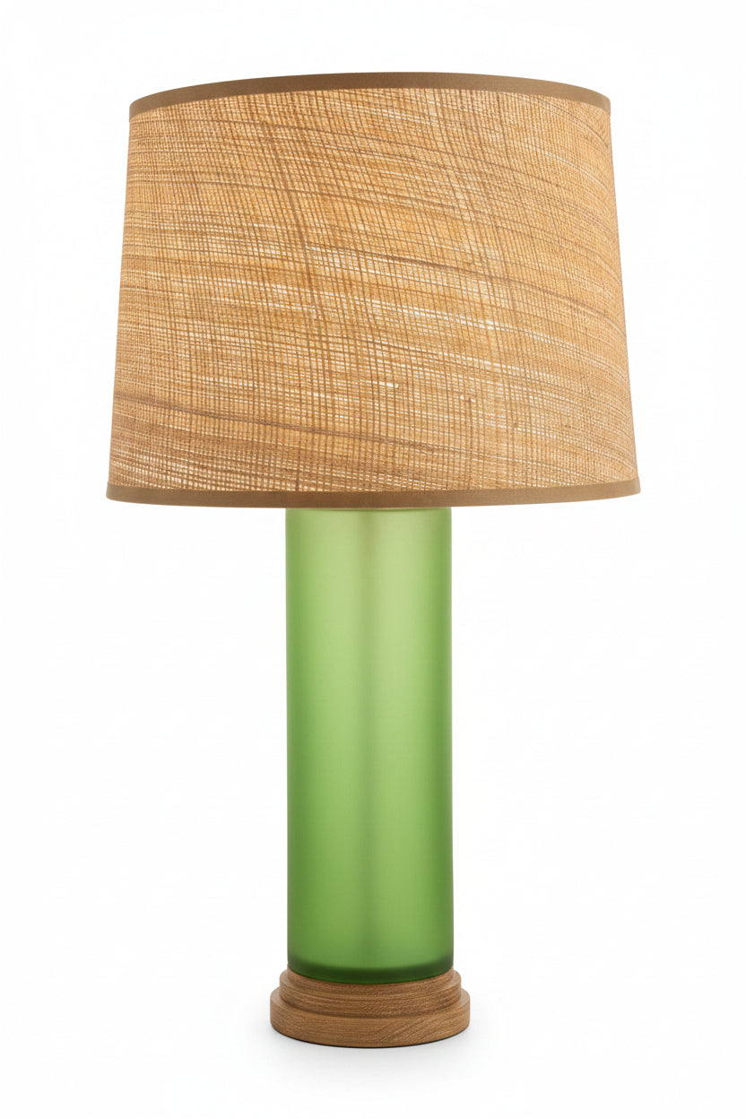 Brasilia Green Glass Lamp