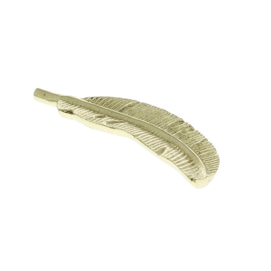 Cast Metal Brass Feather