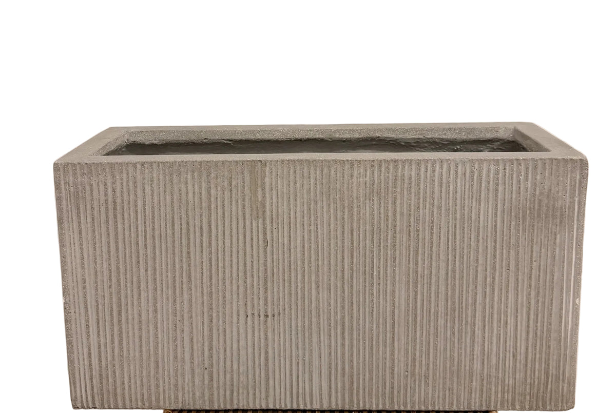Rough Cement Small Rectangular Planter