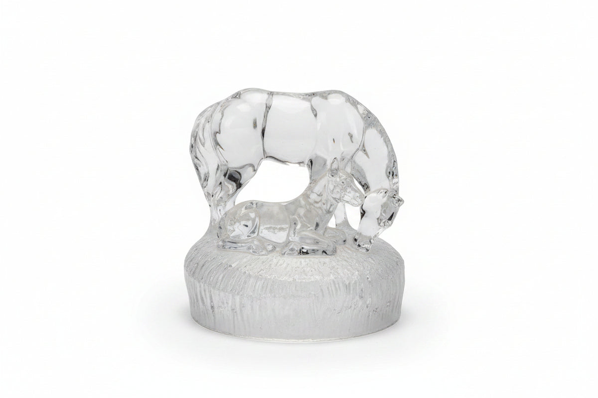 Crystal Horse with Foal