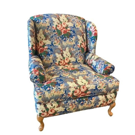 Custom Wingback Chair with Jean Monro Fabric