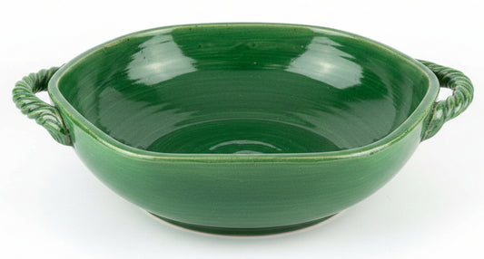 Fortunata Bowl with Dark Green Glaze