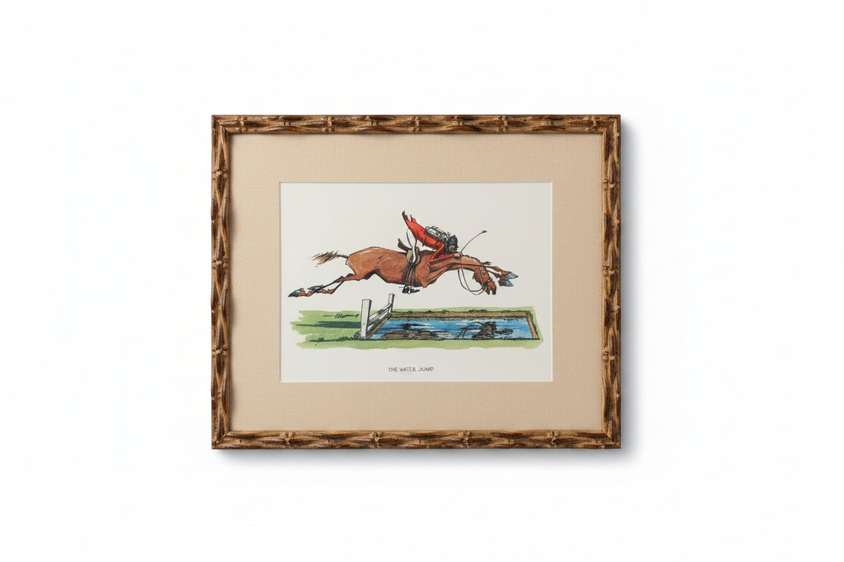 Custom Framed Equestrian Cartoon