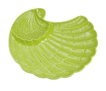 Green Nautilus Chip & Dip Dish