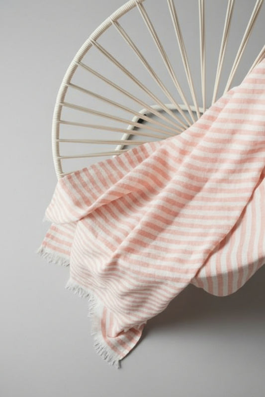 Holbox 60X60 Beach Towel/ Blanket - Coral