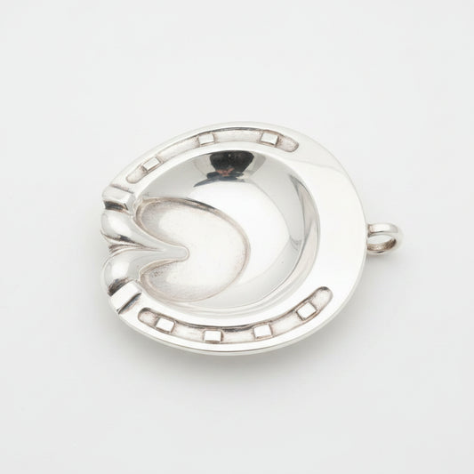 Silver Horseshoe Tray with Hoof Imprint