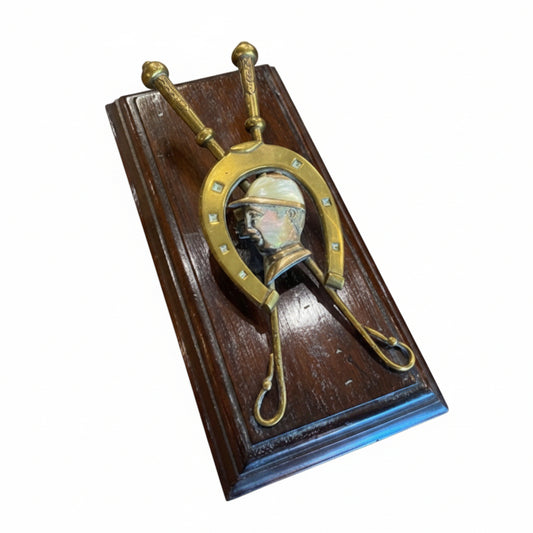 Jockey Document Holder with Mother of Pearl Racing Cap