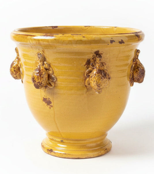 Fortunata Large Planter with Yellow Glaze