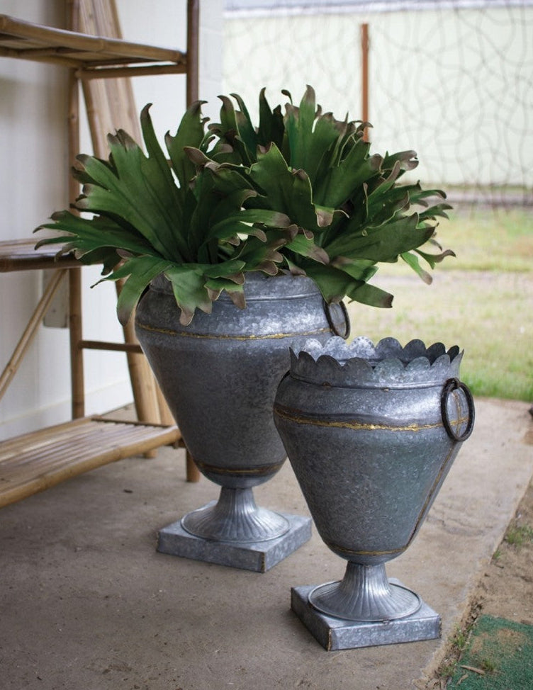 Large Zinc Urn