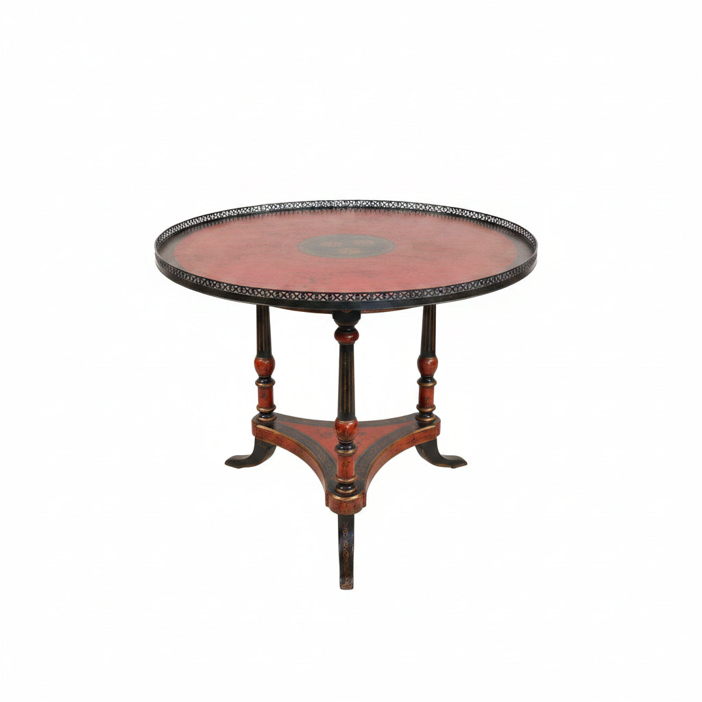 Tooled Leather Center Table