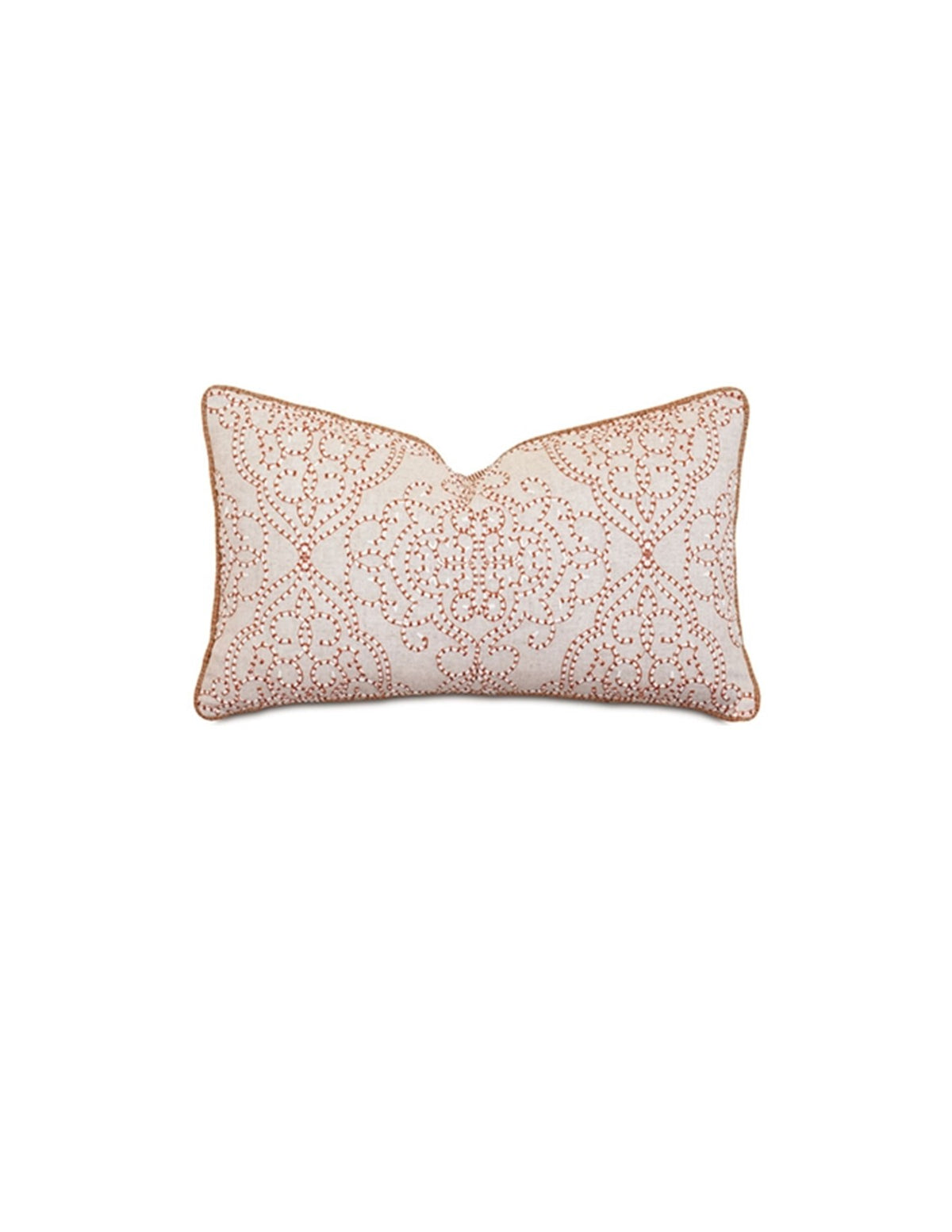 Marguerite Damask Embroidered Decorative Pillow