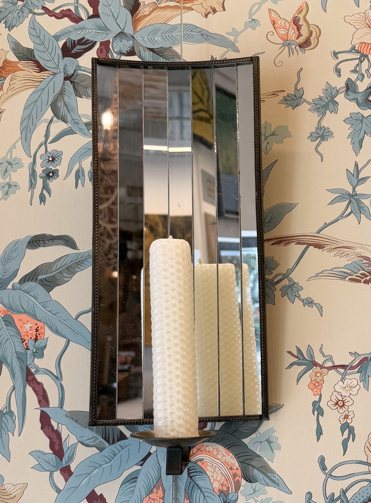 Mirrored Linear Candle Wall Sconces