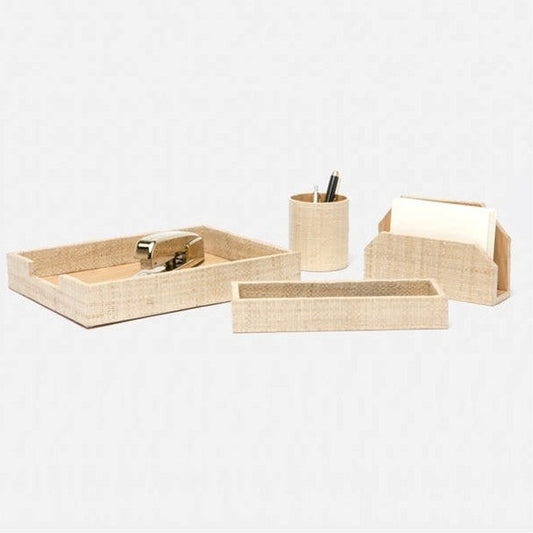Natural Grass Desk Accessory Set