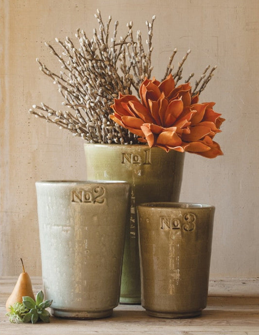 Ceramic Numbered Vases