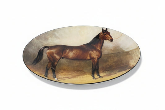 Oval Thoroughbred Glass Tray