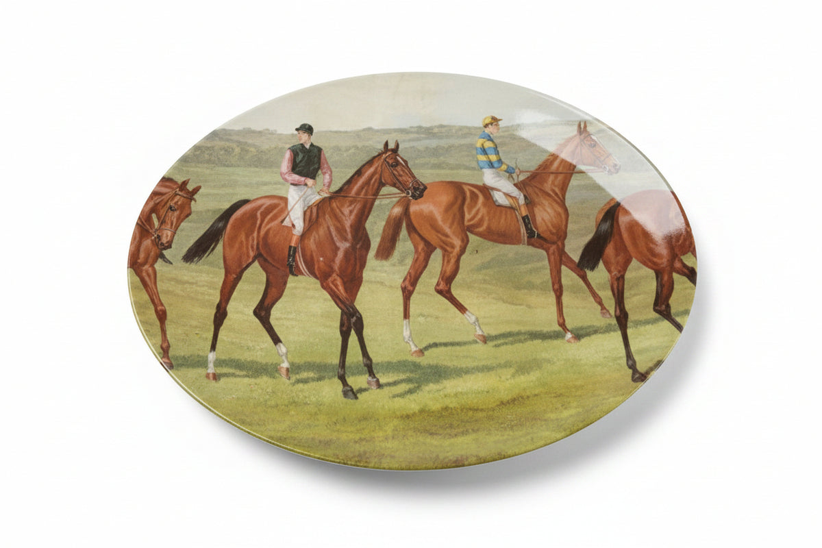 Oval Thoroughbred Glass Tray