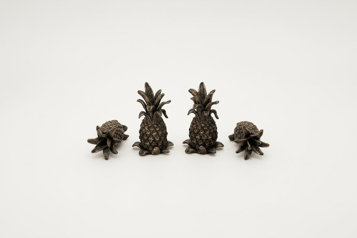 Pewter Pineapple Place Card Holder- Set of 4