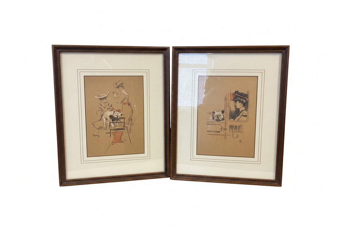 "Rascal on a Coach"- Pair of Cecil Aldin Prints