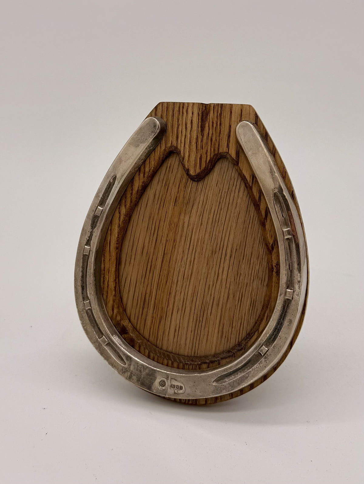 Silver & Wood Horseshoe Frame