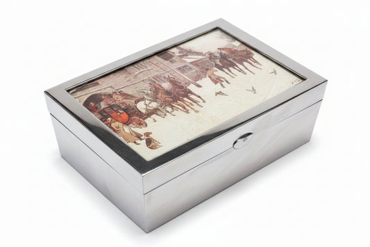 Silver Box with Horse Scene