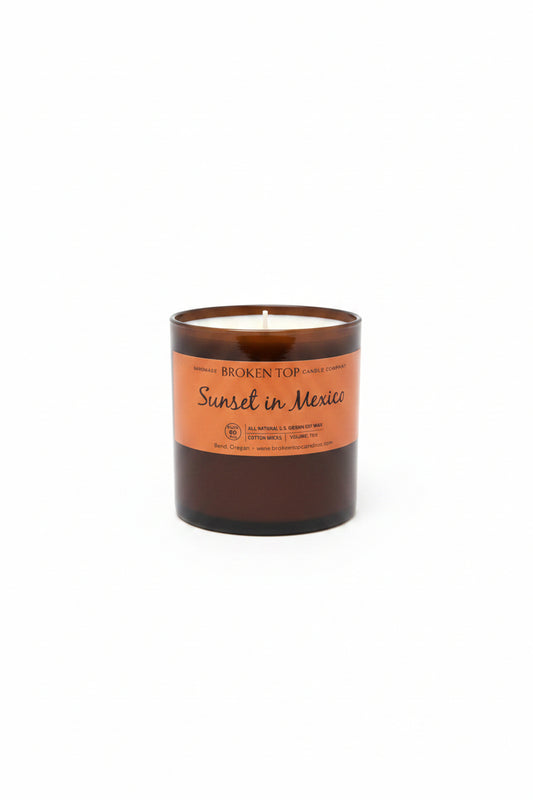 Sunset in Mexico - Amber Glass Candle