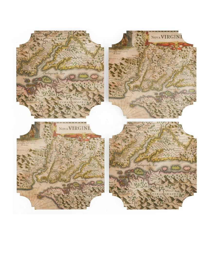 Virginia Map Coasters